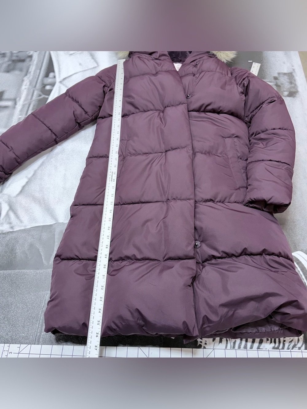 RACHEL PARCELL Women’s sz Small Faux Fur Trim Hooded Puffer Coat - Picture 4 of 7